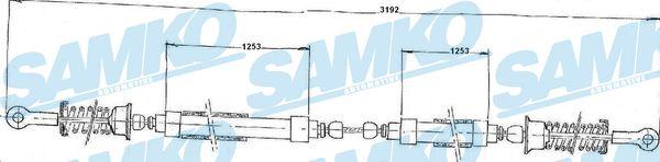 Samko C0804B - Трос, гальмівна система autocars.com.ua