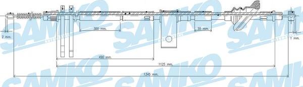 Samko C0831B - Тросик, cтояночный тормоз avtokuzovplus.com.ua