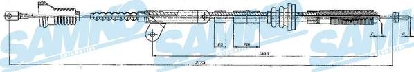 Samko C0838B - Тросик, cтояночный тормоз avtokuzovplus.com.ua