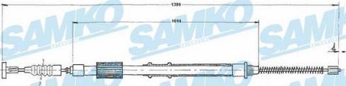 Samko C0842B - Трос, гальмівна система autocars.com.ua