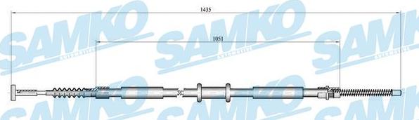 Samko C0843B - Трос, гальмівна система autocars.com.ua