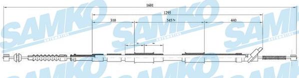 Samko C0870B - Трос, гальмівна система autocars.com.ua