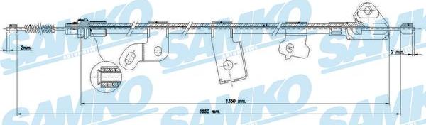 Samko C0889B - Тросик, cтояночный тормоз avtokuzovplus.com.ua