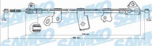 Samko C0896B - Тросик, cтояночный тормоз avtokuzovplus.com.ua