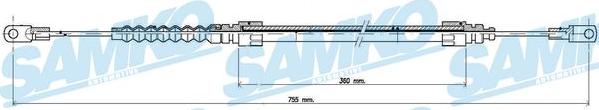 Samko C0909B - Трос, гальмівна система autocars.com.ua