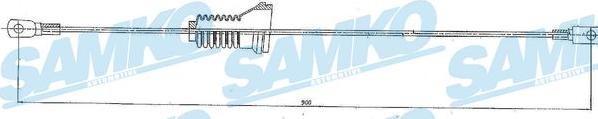 Samko C0912B - Тросик, cтояночный тормоз avtokuzovplus.com.ua