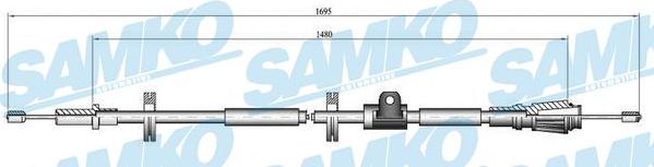 Samko C0914B - Трос, гальмівна система autocars.com.ua