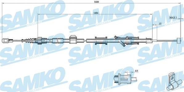 Samko C0921B - Трос, гальмівна система autocars.com.ua
