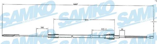 Samko C0950B - Тросик, cтояночный тормоз avtokuzovplus.com.ua