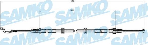 Samko C0969B - Трос, гальмівна система autocars.com.ua