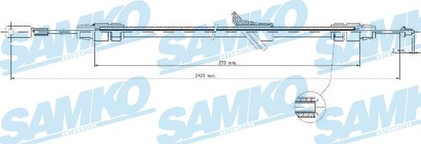 Samko C0982B - Трос, гальмівна система autocars.com.ua