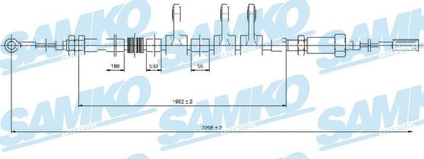 Samko C0984B - Трос, гальмівна система autocars.com.ua