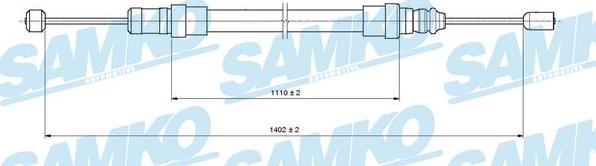 Samko C0997B - Трос, гальмівна система autocars.com.ua