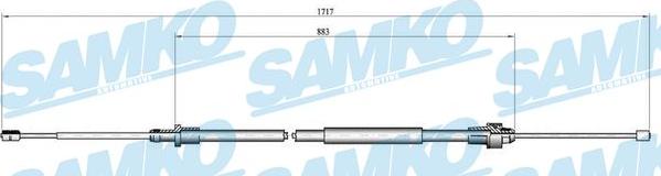 Samko C0998B - Трос, гальмівна система autocars.com.ua