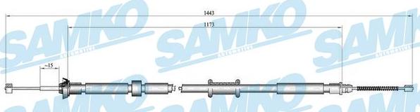 Samko C1085B - Трос, гальмівна система autocars.com.ua