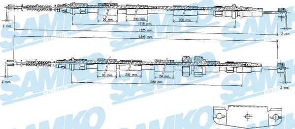 Samko C1089B - Трос, гальмівна система autocars.com.ua