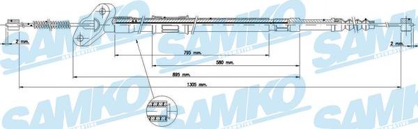 Samko C1219B - Трос, гальмівна система autocars.com.ua