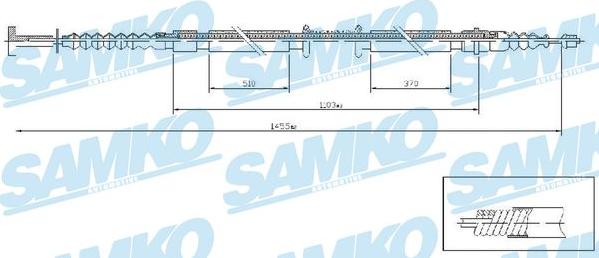 Samko C1238B - Трос, гальмівна система autocars.com.ua