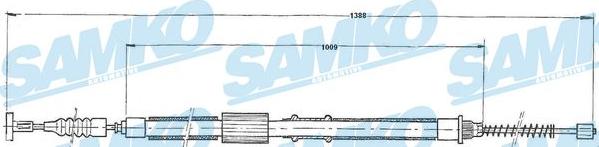 Samko C1240B - Трос, гальмівна система autocars.com.ua