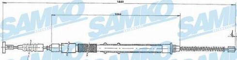 Samko C1241B - Трос, гальмівна система autocars.com.ua