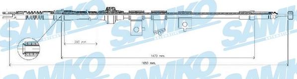 Samko C1294B - Трос, гальмівна система autocars.com.ua