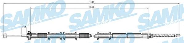 Samko C1320B - Трос, гальмівна система autocars.com.ua