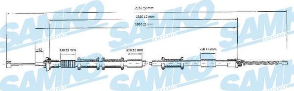 Samko C1321B - Трос, гальмівна система autocars.com.ua