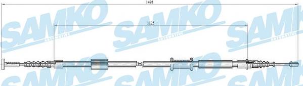 Samko C1448B - Трос, гальмівна система autocars.com.ua