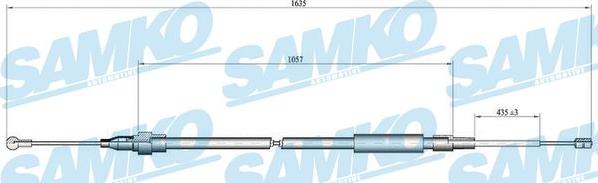 Samko C1518B - Тросик, cтояночный тормоз avtokuzovplus.com.ua