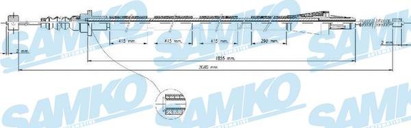 Samko C1542B - Трос, гальмівна система autocars.com.ua