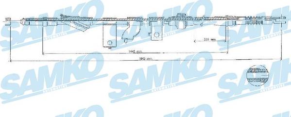 Samko C1576B - Трос, гальмівна система autocars.com.ua