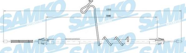 Samko C1616B - Трос, гальмівна система autocars.com.ua