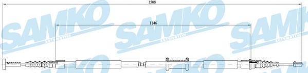 Samko C1659B - Трос, гальмівна система autocars.com.ua