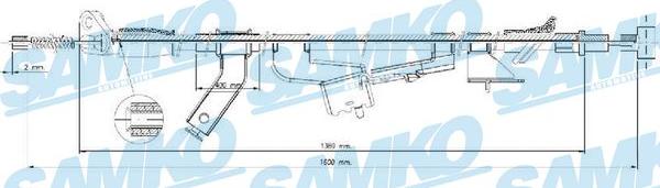 Samko C1667B - Трос, гальмівна система autocars.com.ua