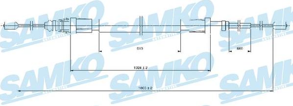 Samko C1685B - Тросик, cтояночный тормоз avtokuzovplus.com.ua