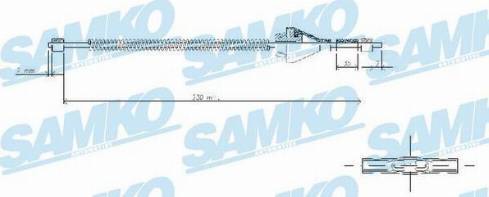 Samko C1692B - Трос, гальмівна система autocars.com.ua