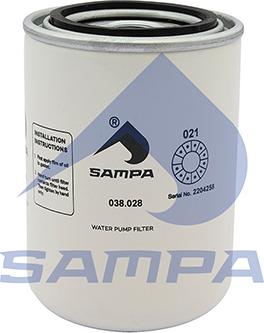 Sampa 038.028 - Фільтр для охолоджуючої рідини autocars.com.ua