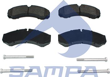 Sampa 093.843 - Гальмівні колодки, дискові гальма autocars.com.ua