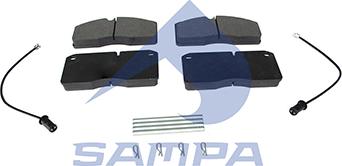 Sampa 096.1815 - Гальмівні колодки, дискові гальма autocars.com.ua