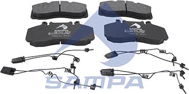 Sampa 096.1819 - Тормозные колодки, дисковые, комплект avtokuzovplus.com.ua