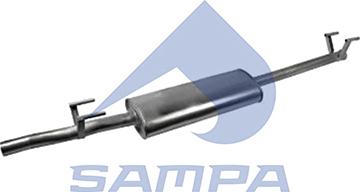 Sampa 205.256 - Середній / кінцевий глушник ОГ autocars.com.ua