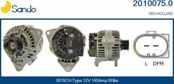 Sando 2010075.0 - Генератор autocars.com.ua