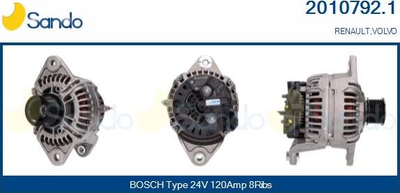 Sando 2010792.1 - Генератор autocars.com.ua