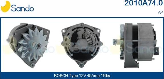 Sando 2010A74.0 - Генератор autocars.com.ua