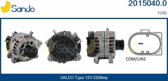 Sando 2015040.0 - Генератор autocars.com.ua