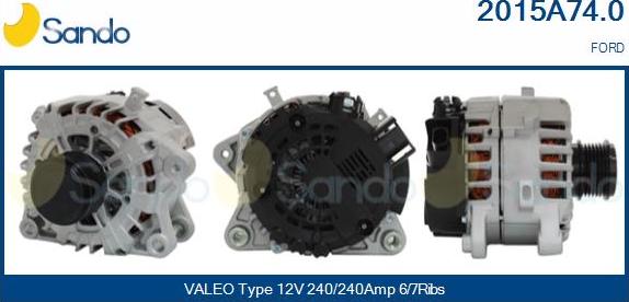 Sando 2015A74.0 - Генератор autocars.com.ua