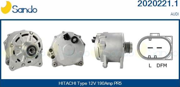 Sando 2020221.1 - Генератор autocars.com.ua