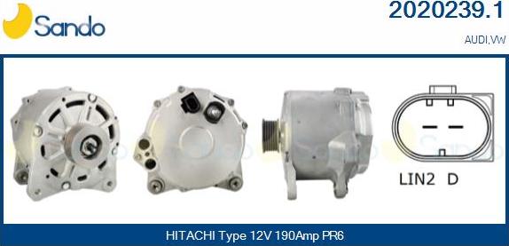 Sando 2020239.1 - Генератор autocars.com.ua