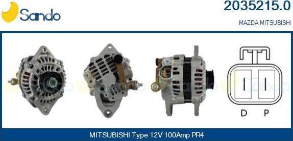 Sando 2035215.0 - Генератор autocars.com.ua