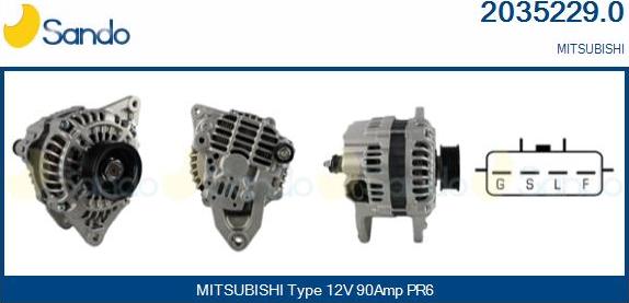 Sando 2035229.0 - Генератор autocars.com.ua